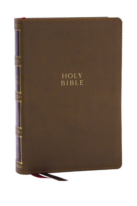 KJV Compact Center-Column Reference Bible (Brown Leathersoft)