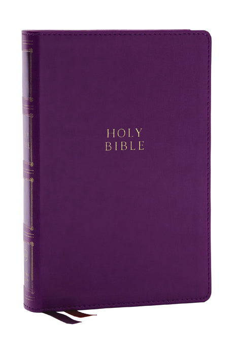 KJV, Compact Center-Column Reference Bible, Leathersoft, Purple, Red Letter, Comfort Print