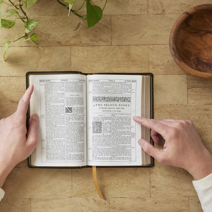 1611 KJV with Apocrypha, Black Leathersoft
