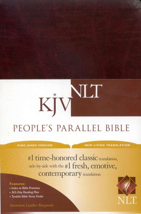 KJV/NLT People's Parallel Imitation Leather Burgundy