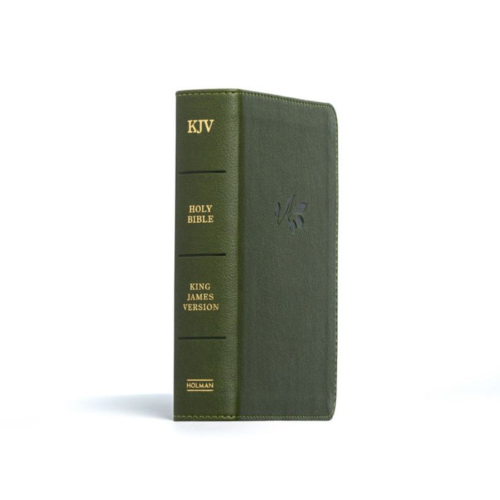 KJV Large Print Compact Reference Bible, Olive LeatherTouch