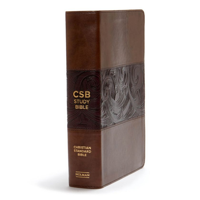 CSB Study Bible, Mahogany LeatherTouch, Indexed