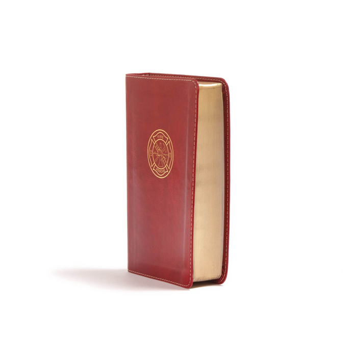 CSB Firefighter's Bible, Red LeatherTouch