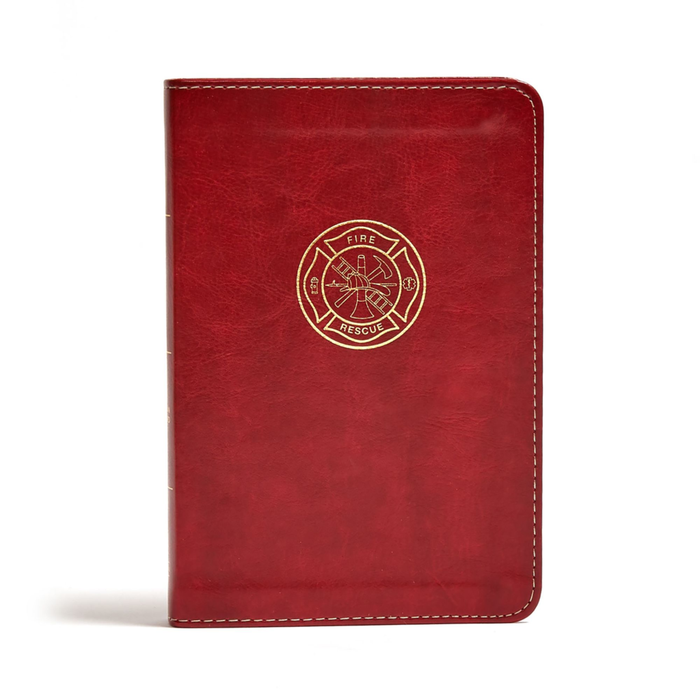 CSB Firefighter's Bible, Red LeatherTouch