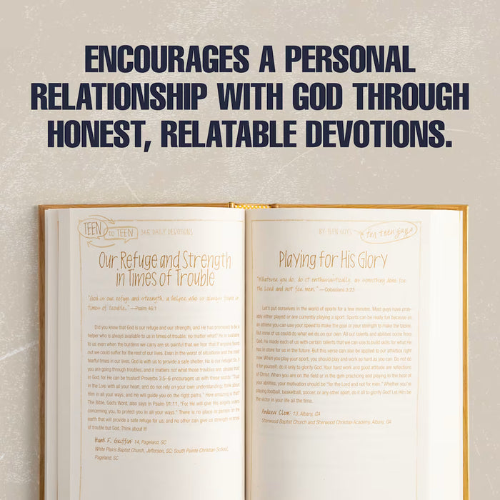 Teen to Teen Devotional: 365 Daily Devotions by Teen Guys for Teen Guys - Patti M. Hummel