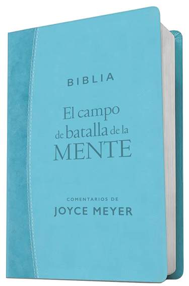 El Campo de Batalla de la Mente - Biblia RVR1960, LeatherLike, Light Turquoise Blue