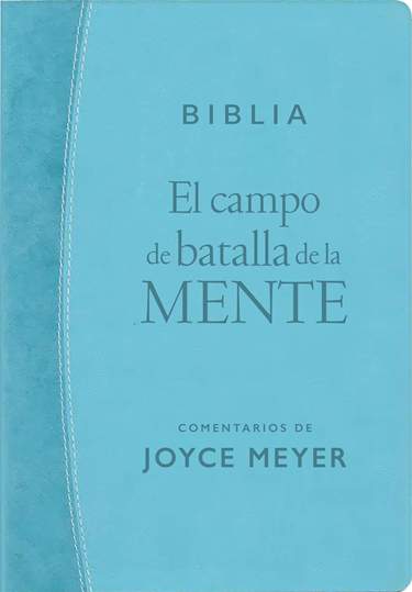 El Campo de Batalla de la Mente - Biblia RVR1960, LeatherLike, Light Turquoise Blue