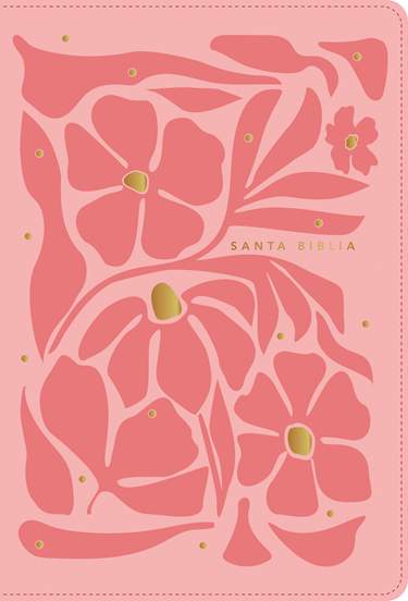 Biblia ultrafina NTV, letra grande con Filament (SentiPiel, Flores rosa, Índice, Letra Roja)