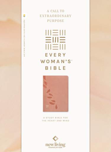 NLT Every Woman’s Bible, LeatherLike, Pink Petals