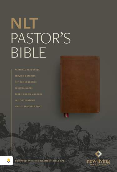 NLT Pastor’s Bible, Filament Enabled, LeatherLike, Brown, Red Letter