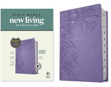 NLT Giant Print Bible, Filament Enabled, LeatherLike, Indexed, Lavender Floral, Red Letter