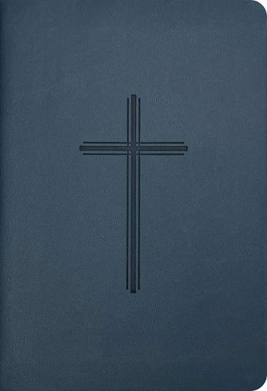 NLT Premium Value Compact Bible, Filament Enabled, LeatherLike, Navy Cross