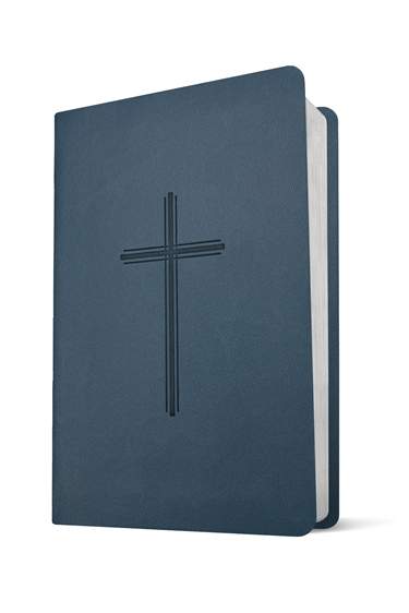 NLT Premium Value Compact Bible, Filament Enabled, LeatherLike, Navy Cross