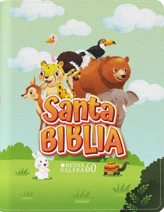 Biblia RVR 1960 - Bolsillo para Niños / Selva - Vinilo con cierre
