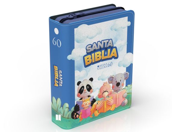 Biblia RVR 1960 - Bolsillo para Niños / Muñecos - Vinilo con cierre
