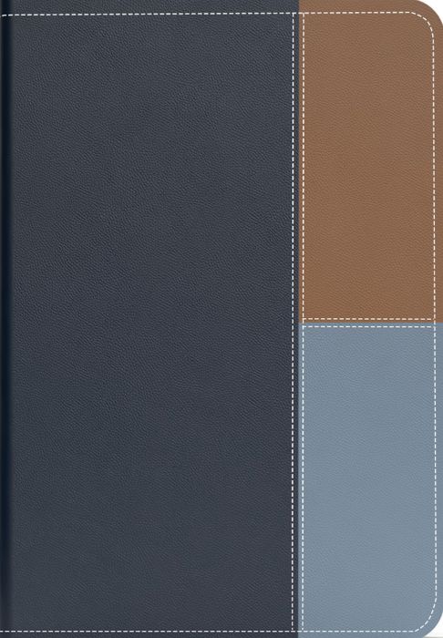 Biblia RVR 1960 - Letra Gigante / Símil piel - Bloque azul cobre gris cadete