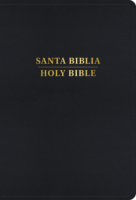 RVR 1960/KJV Biblia bilingüe letra grande, negro imitación piel con índice