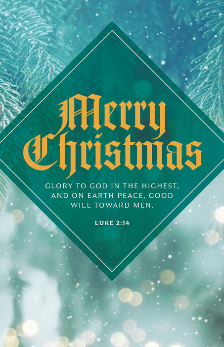 Christmas Bulletin: Merry Christmas Glory (Package of 100): Luke 2:14 (KJV)