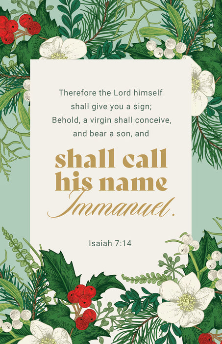 Christmas Bulletin: Shall Call (Package of 100): Isaiah 7:14 (KJV)