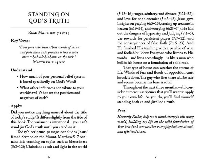 The 5-Minute Bible Study for Men: Standing for God's Truth