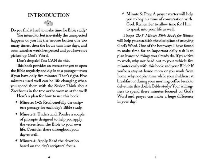 The 5 Minute Bible Study for Women: Seeking God's Heart