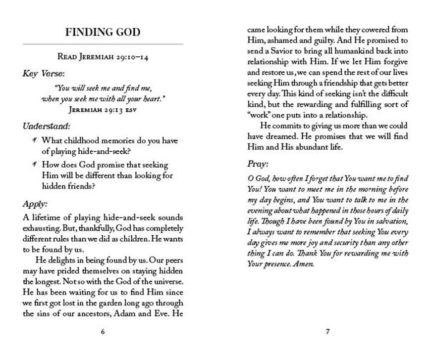 The 5 Minute Bible Study for Women: Seeking God's Heart