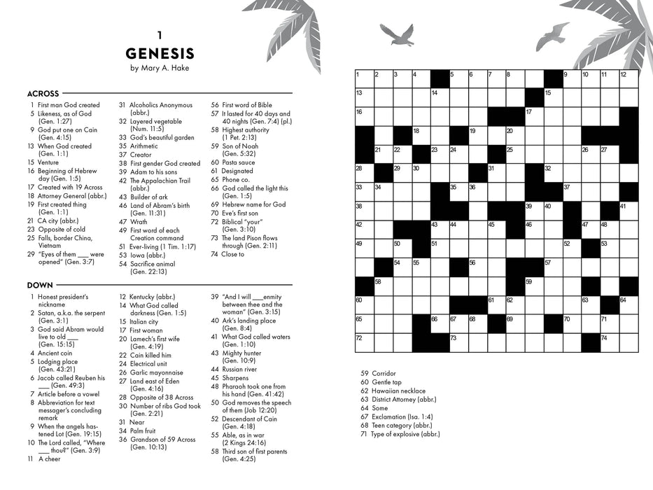 Relaxing Bible Crosswords