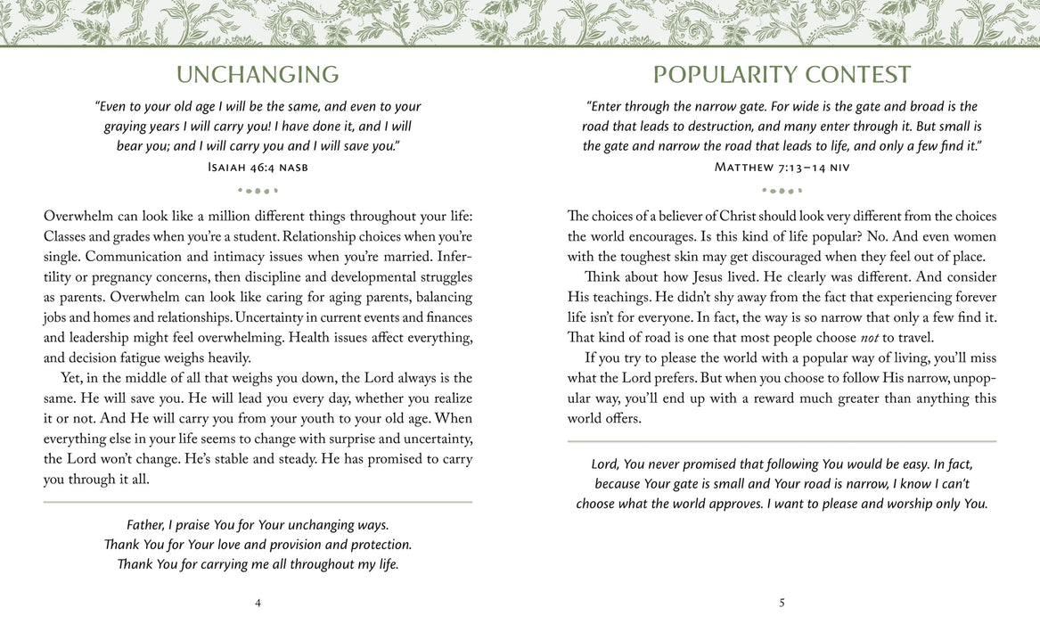 180 Devotions for When Life Is Overwhelming Large Print - Hilary Bernstein