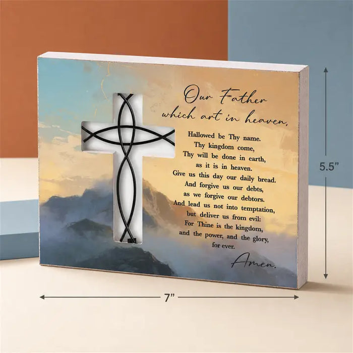 Tabletop Wire Plaque the Lords Prayer