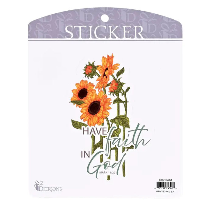 Sticker Have Faith in God Mark 11:22