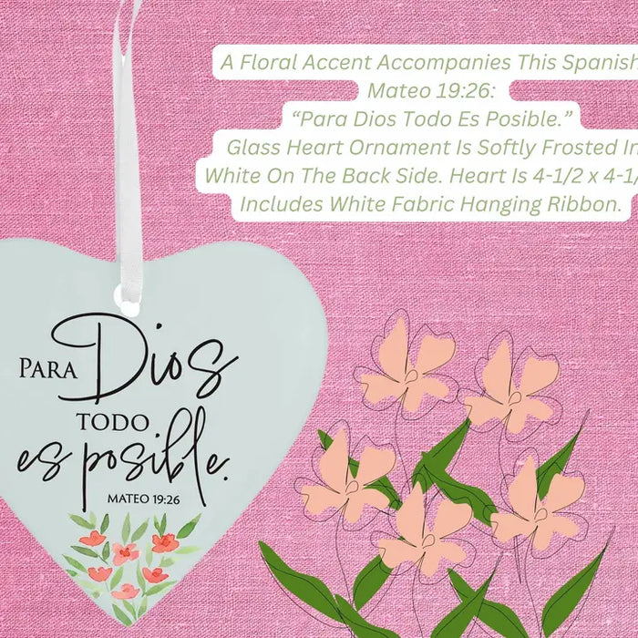 Para Dios Todo es Posible Mateo 19:26 Ornament