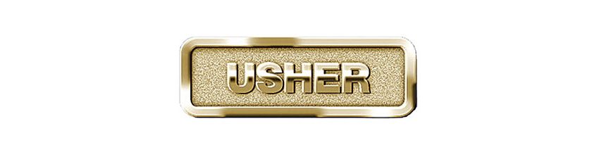 Brass Usher Badge