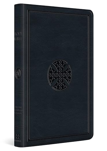 ESV Lg Print Value Thinline Navy Mosaic Cross - Morning Star Christian Bookstores