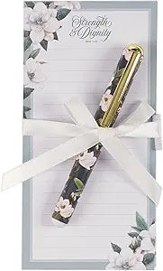 Magnetic Notepad w/pen Strength & Dignity  Prov. 31:25 - Morning Star Christian Bookstores