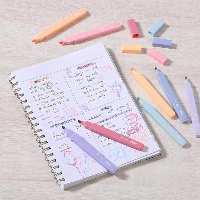 Mr. Pen Aesthetic Highlighters, 8 pcs Sunset