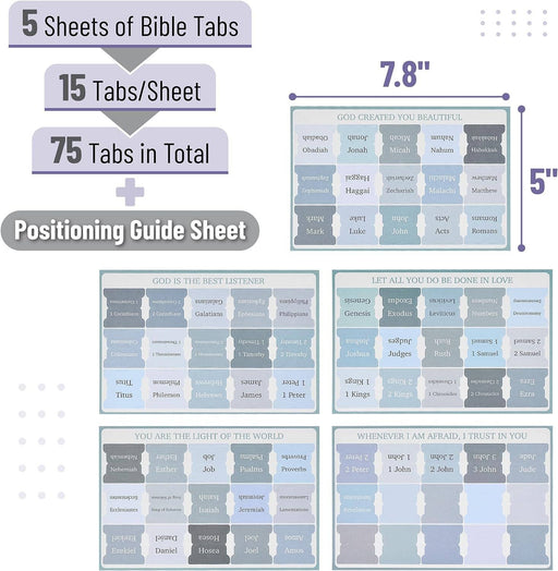 Mr. Pen Bible Tabs, 75 Tabs - Morning Star Christian Bookstores