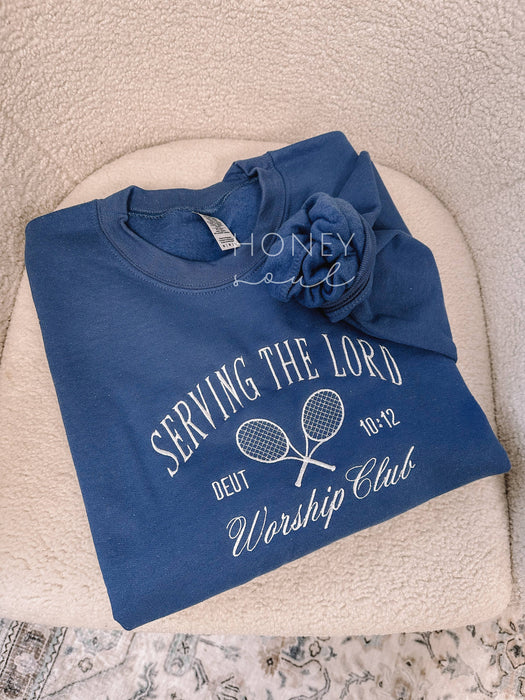 Embroidered Serving The Lord Sweatshirt