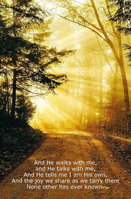 HE WALKS WITH ME- FUNERAL BULLETIN