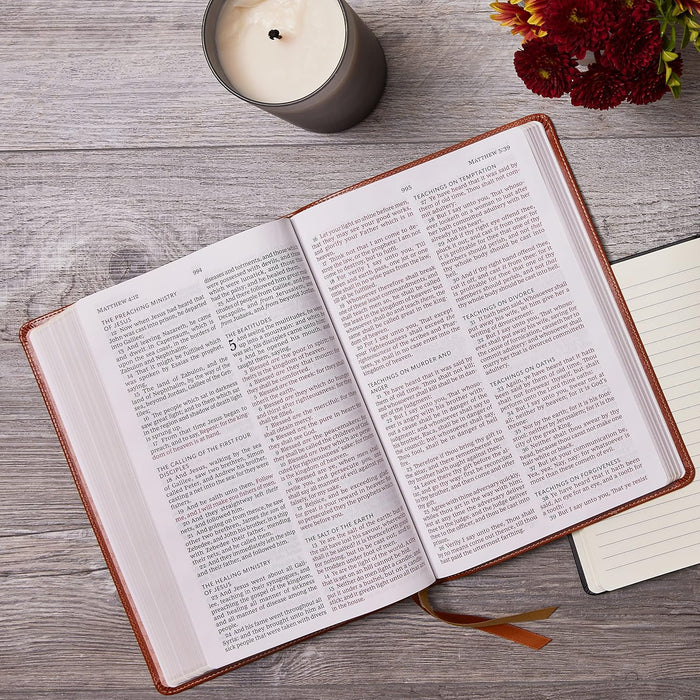 KJV Giant Print Thinline Bible Vintage Series (Purple Leathersoft)