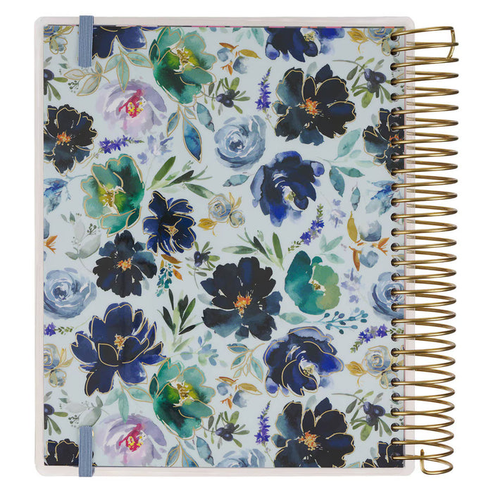 2027 Thankful Grateful Blessed 18-Month Spiral Planner with Elastic Closure