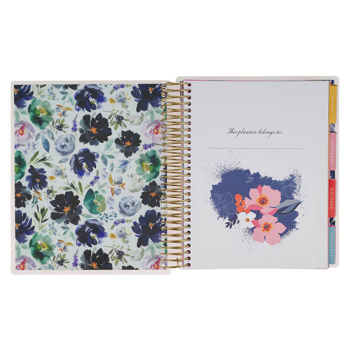 2027 Thankful Grateful Blessed 18-Month Spiral Planner with Elastic Closure