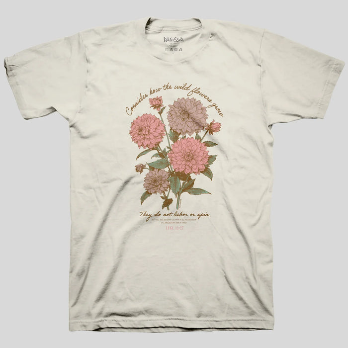 Kerusso Womens T-Shirt Wildflowers