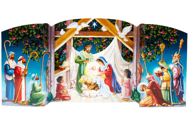 Visiting the Manger Free-Standing Advent Calendar