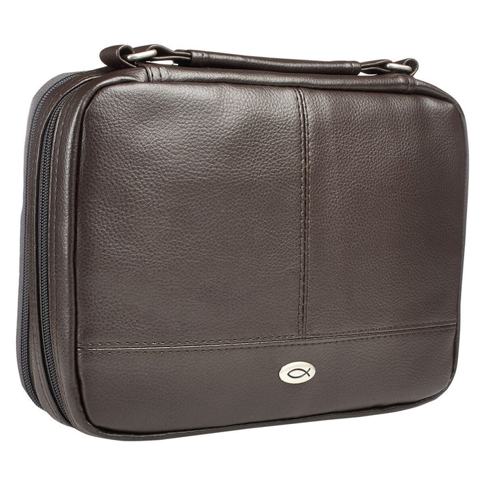 Two-fold LuxLeather Bible Organizer Brown - Medium