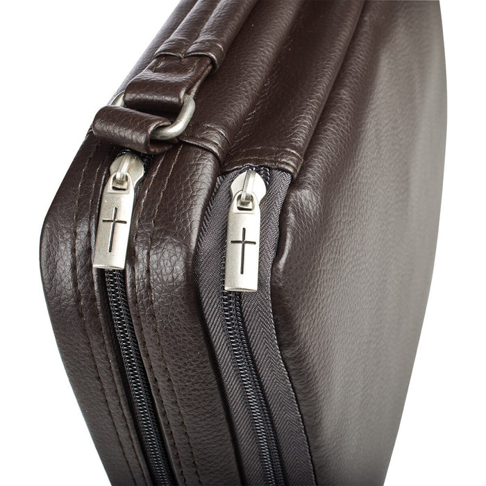 Two-fold LuxLeather Bible Organizer Brown - Medium