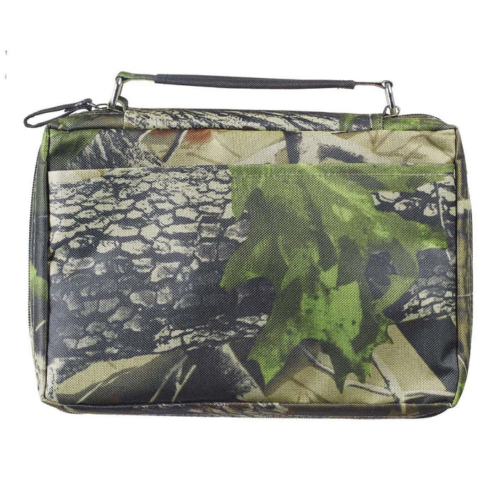 Stand Firm Oak Moss Camo Poly-Canvas Organizer Bible Cover - 1 Corinthians 16:13 - Large