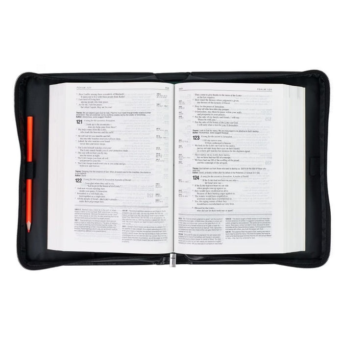 Be Strong Lion Two-Tone Classic Bible Cover - Joshua 1:9 - Large