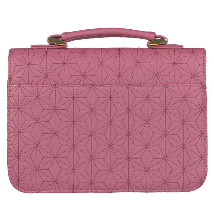 Grace Dusty Rose Pink Faux Leather Fashion Bible Cover - Medium