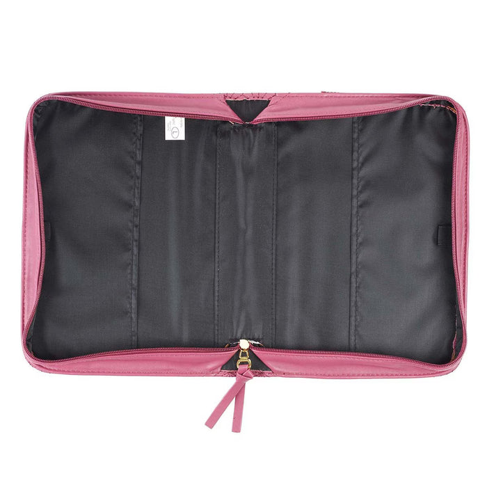 Dusty Rose Pink Grace Faux Leather Fashion Bible Cover - Large