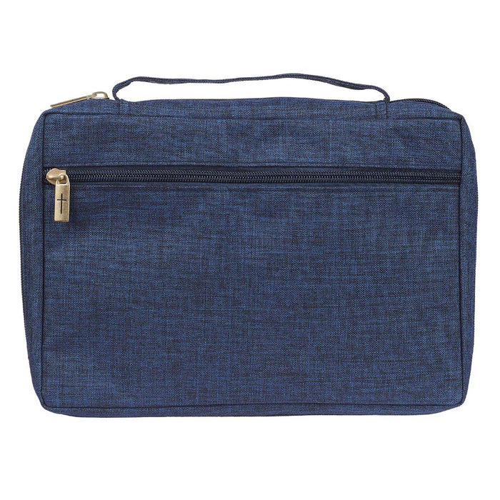Done in Love Navy Floral Value Bible Case - Medium